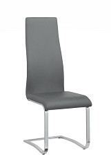 Dining Chair, Grey/Chrome 17.00 X 2...
